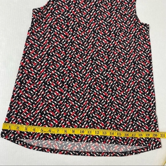 Vince Camuto Abstract Red Black and Red Sleeveless Blouse Top Size XS - Picture 7 of 8